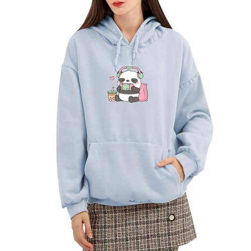 Cute Panda Oversized Hoodies - Kawaii Cartoon Sweatshirt