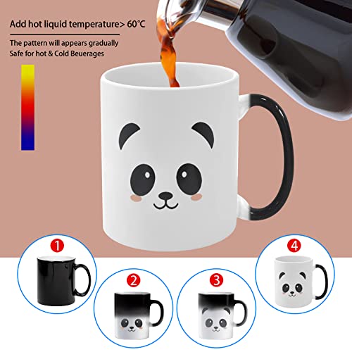 Funny Panda Heat Changing Ceramic Coffee Mug, 11oz