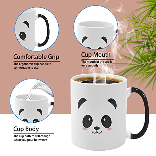 Funny Panda Heat Changing Ceramic Coffee Mug, 11oz