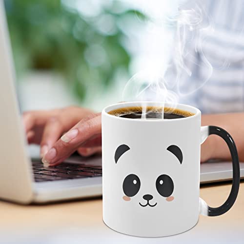Funny Panda Heat Changing Ceramic Coffee Mug, 11oz
