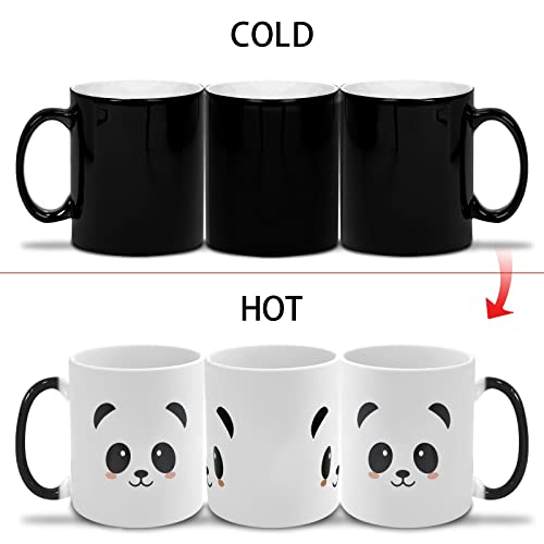 Funny Panda Heat Changing Ceramic Coffee Mug, 11oz