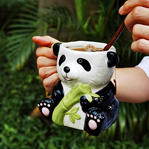 Hand Painted 17oz Ceramic Panda Coffee Tea Mug