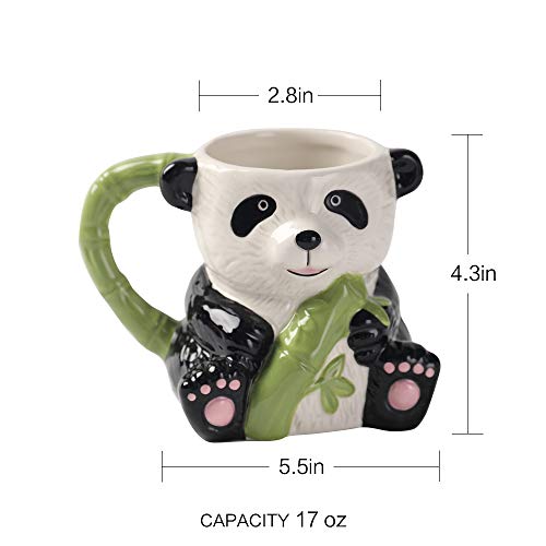Hand Painted 17oz Ceramic Panda Coffee Tea Mug