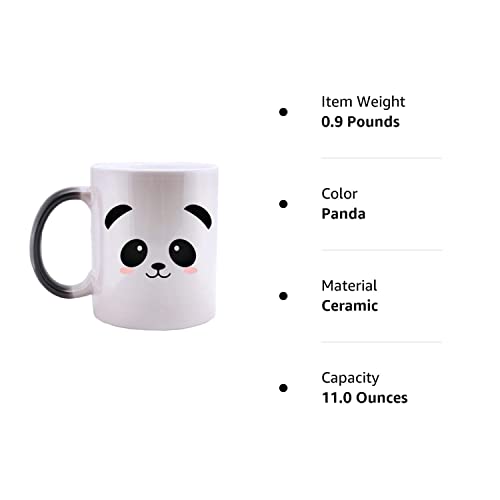 Funny Panda Heat Changing Ceramic Coffee Mug, 11oz