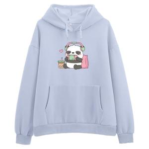 Cute Panda Oversized Hoodies - Kawaii Cartoon Sweatshirt