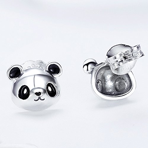 Sterling Silver Cute Panda Bear Earrings for Women/Girls