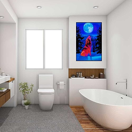 Wolf Moon Blacklight Poster 24x36 inches