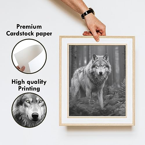 Black Wolf Decor - Wolf Poster Prints, Wolf Wall Decor Art