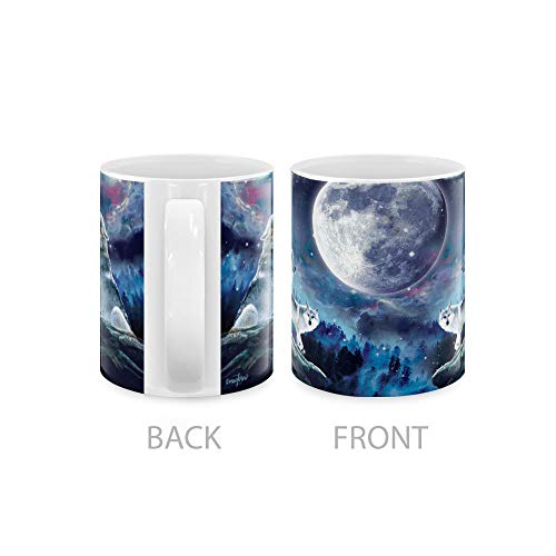 Wolf Pack Moon Ceramic Coffee Mug Tea Cup