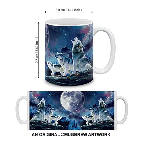 Wolf Pack Moon Ceramic Coffee Mug Tea Cup