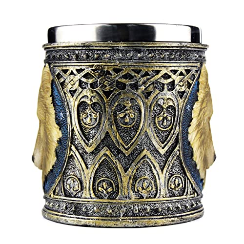 Stainless Steel 3D Wolf Coffee Cup