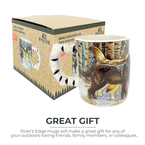Wolf Ceramic Coffee Mug - 15 oz