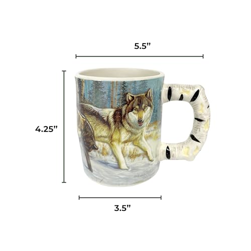 Wolf Ceramic Coffee Mug - 15 oz