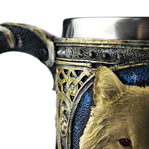 Stainless Steel 3D Wolf Coffee Cup