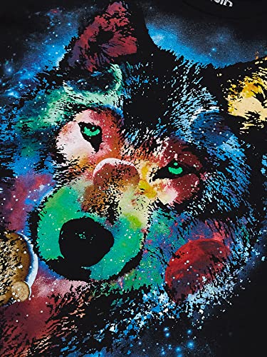 Cosmic Wolf T-Shirt - Men's Black X-Large