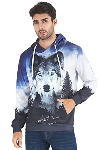 Wolf 3D Hoodie Sweatshirt - Warm Winter Fleece