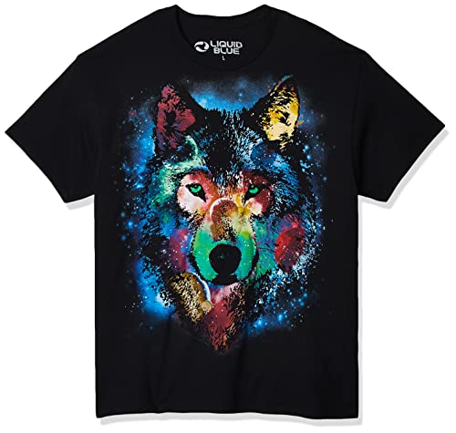 Cosmic Wolf T-Shirt - Men's Black X-Large