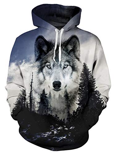 Wolf 3D Hoodie Sweatshirt - Warm Winter Fleece