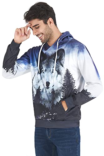 Wolf 3D Hoodie Sweatshirt - Warm Winter Fleece