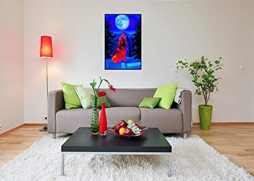 Wolf Moon Blacklight Poster 24x36 inches
