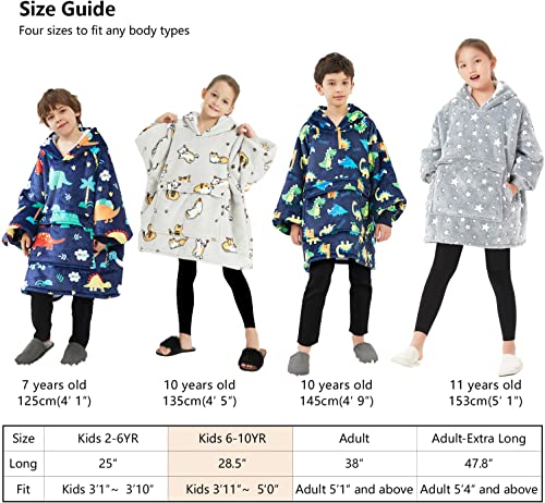 Kids Elephant Wearable Blanket Hoodie with Pocket
