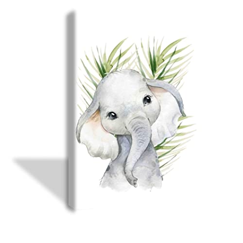 Cute Baby Elephant Canvas Wall Art for Various Spaces