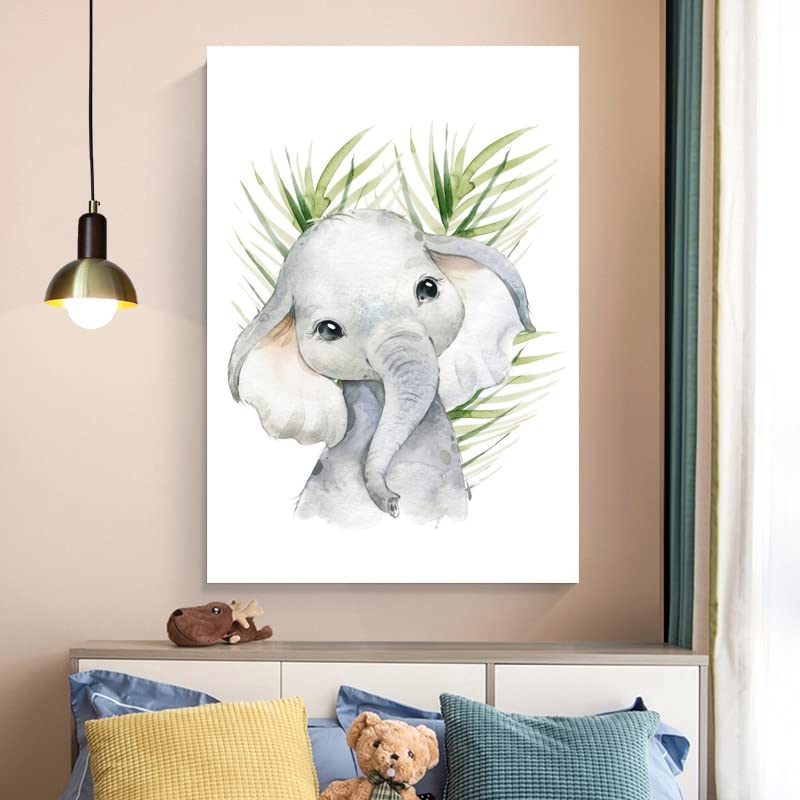 Cute Baby Elephant Canvas Wall Art for Various Spaces