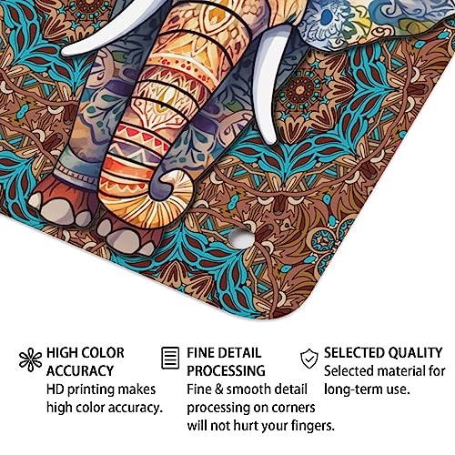 Mandala Elephant Metal Poster - Home Office Wall Decor
