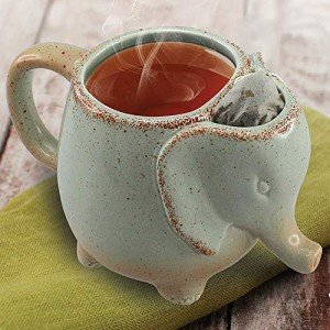 Ceramic 15oz Green Elephant Tea Mug - Spread Happiness