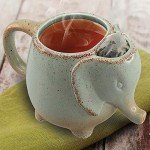 Ceramic 15oz Green Elephant Tea Mug - Spread Happiness