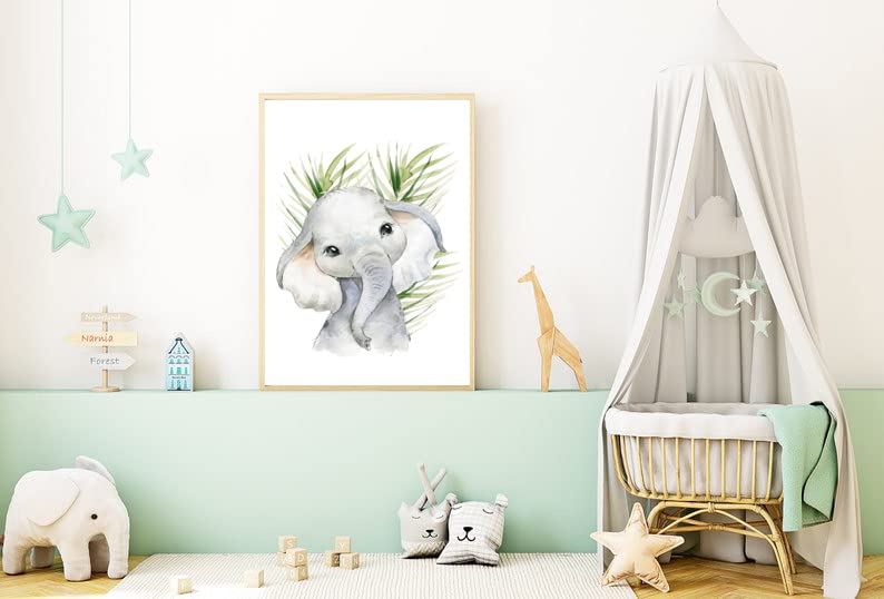 Cute Baby Elephant Canvas Wall Art for Various Spaces