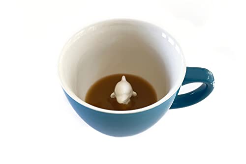 Dolphin Ceramic Cup with Hidden Animal Inside - Coffee & Tea Gift