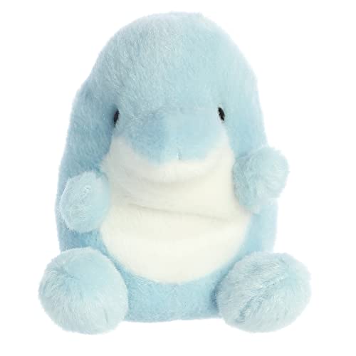 Pocket-Sized Blue Dolphin Stuffed Animal - On-The-Go Fun