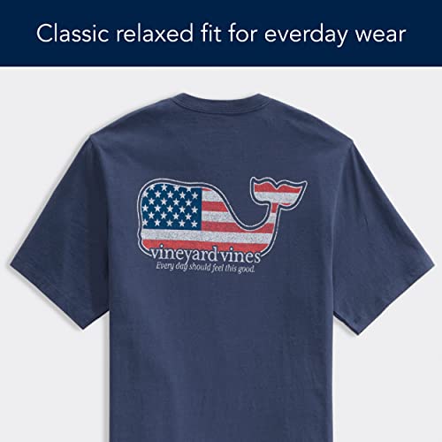 Vine Americana Whale Pocket T-shirt - Blue Blazer