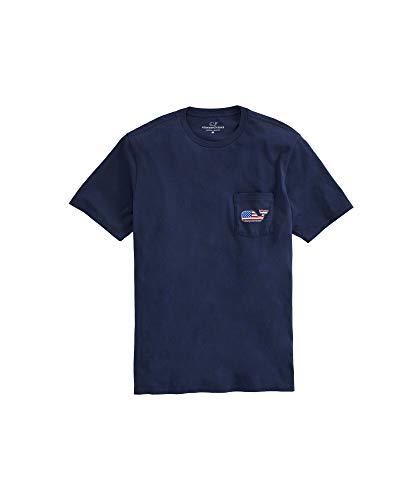 Vine Americana Whale Pocket T-shirt - Blue Blazer