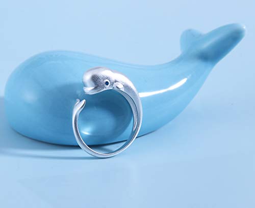 Helen de Lete White Whale Silver Adjustable Ring