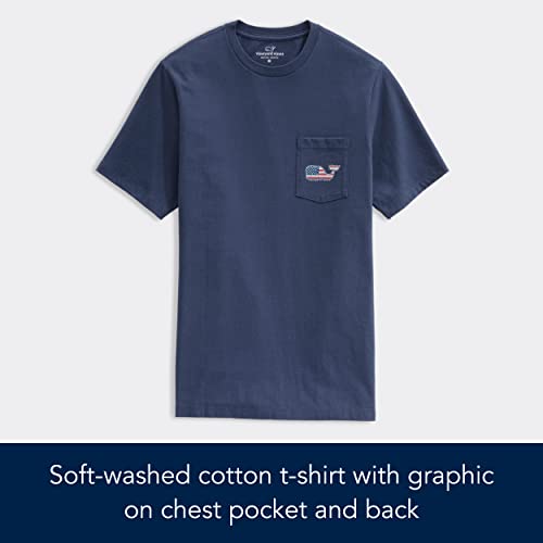 Vine Americana Whale Pocket T-shirt - Blue Blazer