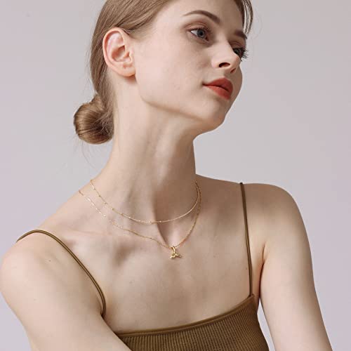 Whale Tail Pendant Necklace Set, Gold Plated, Adjustable