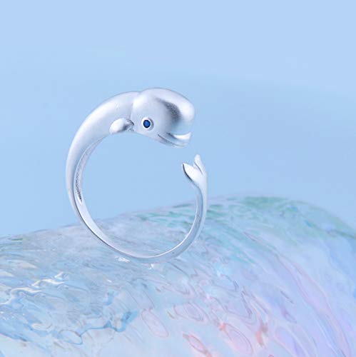 Helen de Lete White Whale Silver Adjustable Ring