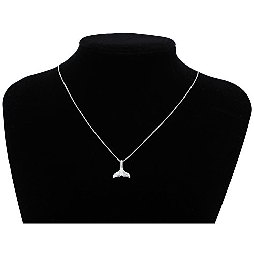 Sterling Silver Mermaid Tail Pendant Necklace