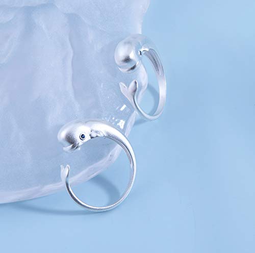 Helen de Lete White Whale Silver Adjustable Ring