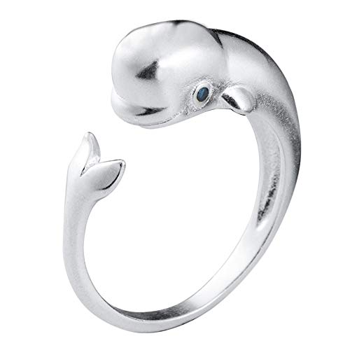 Helen de Lete White Whale Silver Adjustable Ring