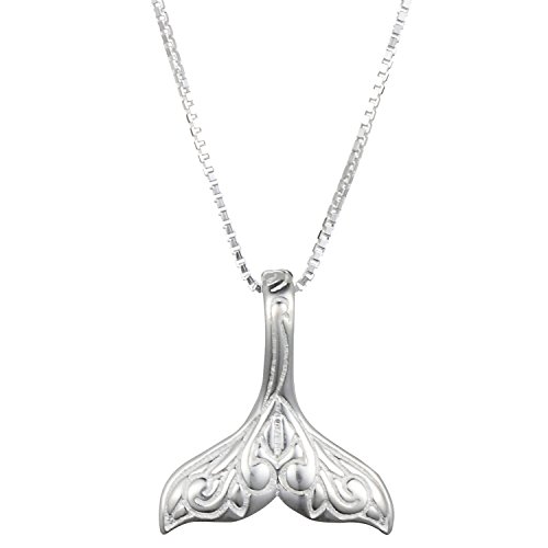 Sterling Silver Mermaid Tail Pendant Necklace
