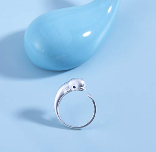 Helen de Lete White Whale Silver Adjustable Ring