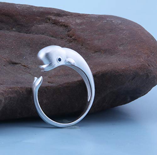 Helen de Lete White Whale Silver Adjustable Ring