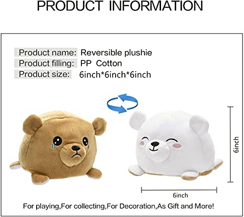 Reversible Plushie Bear - Show Your Mood!