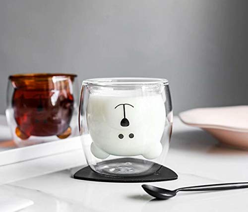 Cute Bear Couple Glass Mugs - Valentine's & Birthday Gifts