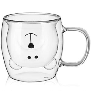 Cute Bear Double Wall Glass Mug 250ml