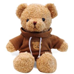 Cute Brown Hoodie Teddy Bear Plush Toy 11.8
