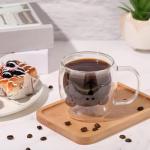 Cute Bear Double Wall Glass Mug 250ml
